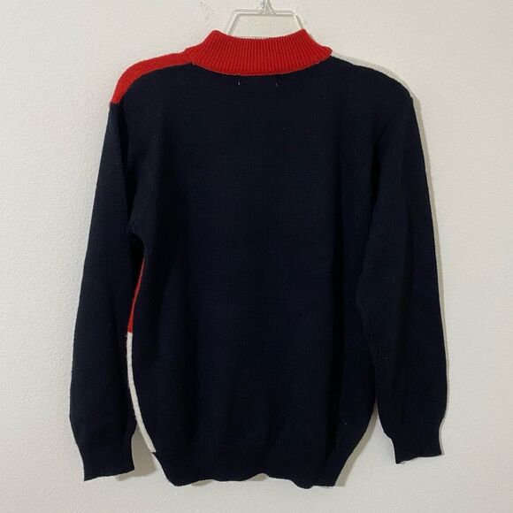 ALFRED DUNNER Crew Neck Color Block Wool Blend Shoulder Pad Size S - Picture 3 of 6